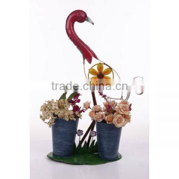 PINK BIRD WITH TWO POT