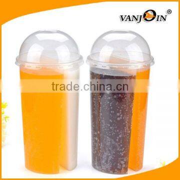 Hot Sale 700cc PP Plastic Cups With Lids and Straws / Boba Tea Enjoying Cups photo-6