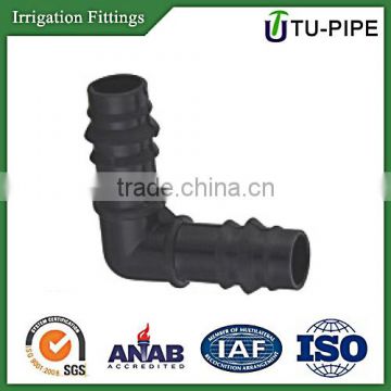 DIN 90 degree PP elbow pipe fittings for agriculture drip irrigation system