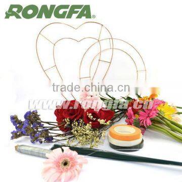 Decorating Flowers Double Ring Heart Shape Metal Wire Frames photo-3
