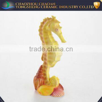 Cute ceramic sea horse decoration for home