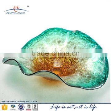 hand blown morden decoration murano wall art glass plates for wall hanging