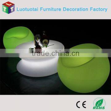 Plastic Living Room Furniture LED Round Sofa Set