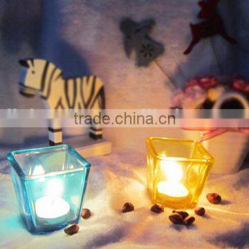 glass floating candle holder square shape glass candle holders glass candle container