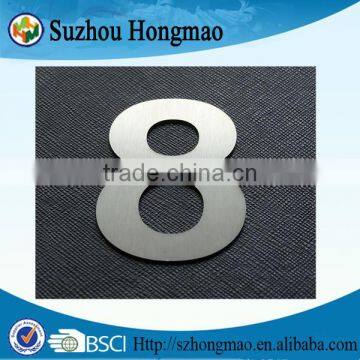 250mm height stainless steel adhesive door number