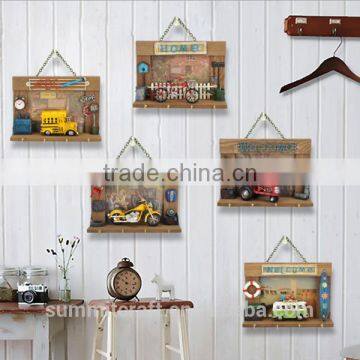 Metal car wall decor shabby chic wall hanging craft for kids