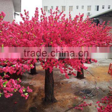 Peach Blossom Artificial Silk Flower Tree