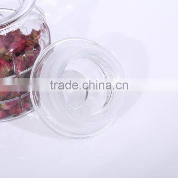 350ml Clear Airtight Decorative Glass Canisters With Glass Lid photo-2