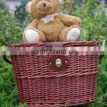 Wicker bicycle basket wicker bicycle front basket