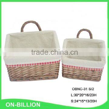 Home Sundries Storage Wicker Handmade Baskets With Liner photo-5