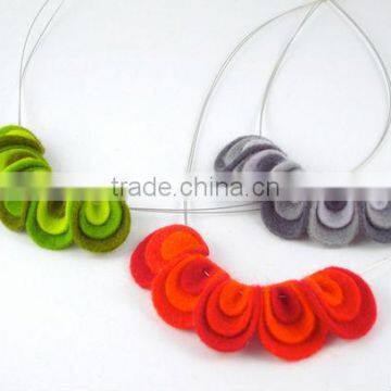 high quality fashion new design DIY polyester felt accessories for women necklace jewelry set OEM ODM