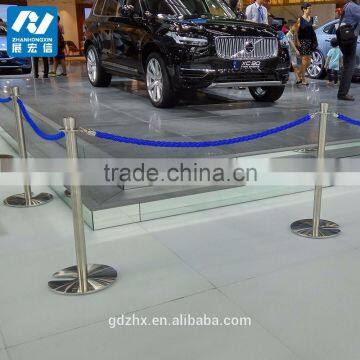 museum exhibition barrier stanchion with rope