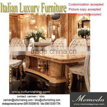 momoda New Arrival Luxury Dining Table Royal Dining Room Italian furniture customized furniture supplier china