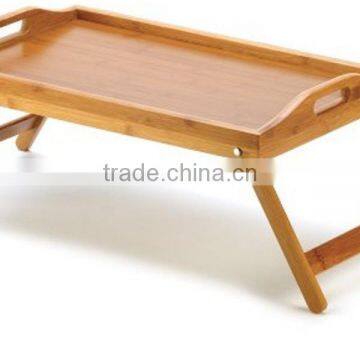 Custom order Wooden food tray with 4 folding legs-cn