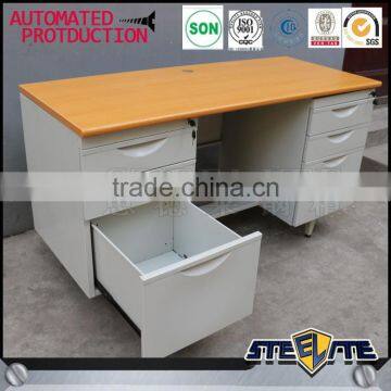 OA-6S L Shape Fashional Office Desk With Wooden Desktop and Steel Cabinet photo-4