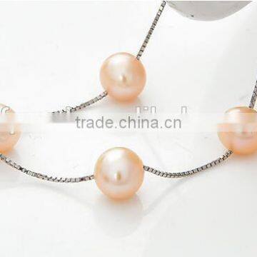 6-7 mm Pink Freshwater Pearl Necklace and Bracelet Sets photo-4
