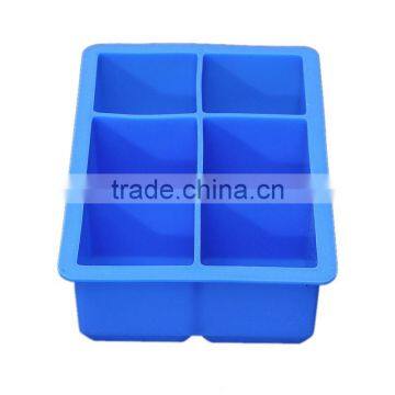 Novelty Large 6 Cavities Ice Blocks Silicone Materail Tray Ice Cube Mold photo-2