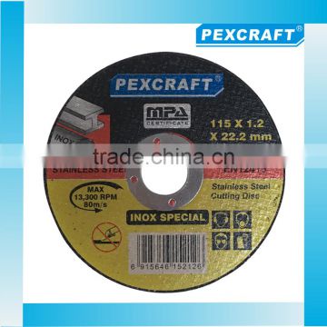 PEXCRAFT 4.5" cutting wheel for stainless steel