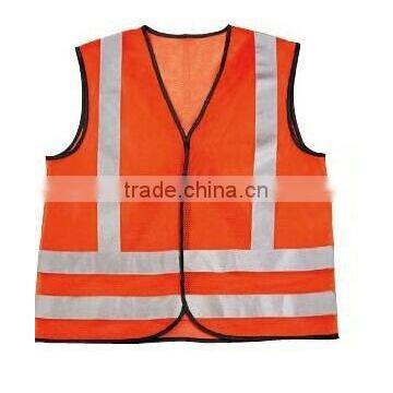 orange road maintenance worker reflective safety vest