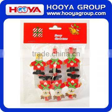 Merry Christmas Series Lovely Elk Image Wooden Pegs
