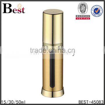 China Hot Products Luxury Gold Airless Pump Bottle 50ml With Window for Cosmetic Skin Care Lotion Cream Serum Wholesale photo-3