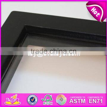 Wholesale Home Decoration Black Wooden Cheap Picture Frames W09A006 photo-2