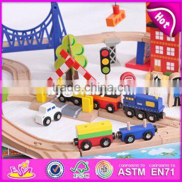 2017 Top Fashion Funny Children Activity Toys Wooden Train Tracks Toys W04C066 photo-4