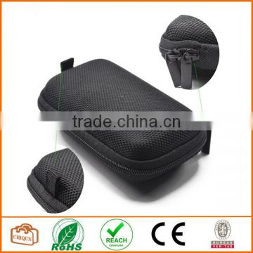 Black Color Rectangle Shaped Hard Earphone Headset EVA Case for MP3/MP4 Bluetooth Earphone Earbuds with Mesh Pocket