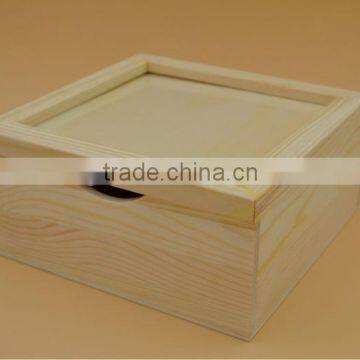 unfinish photo frame wood box wooden treasure chest frame box