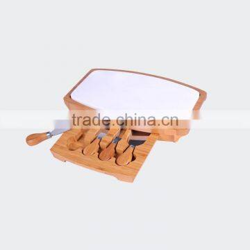 Hot Sale Bamboo Cheese Board Set With Knifes photo-2