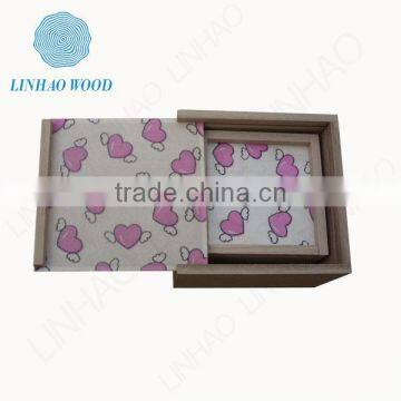 New Design Small Wood Tool Box with Sliding Cover