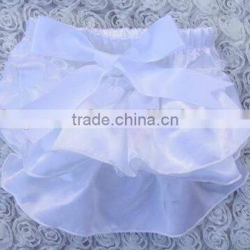Satin Ruffle Shorts Solid Color Baby Bloomers Wholesale Kids Underwear photo-5