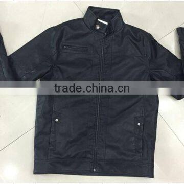 Pu Leather Jacket Zipper up Jacket Winter Coat Man photo-2