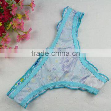 Stock New 2016 Sey Blue Bowknot Panties Women Sey Cotton V-string Briefs Panties Thongs G-string Lingerie Underwear Women's Pant photo-3