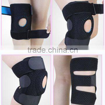 Hinged Silicon Gel Sports Knee Support, Knee Brace for Bicycle