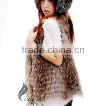CX-G-B-110A Funny Fashion Womens Clothing Real Raccoon Fur Costume photo-6