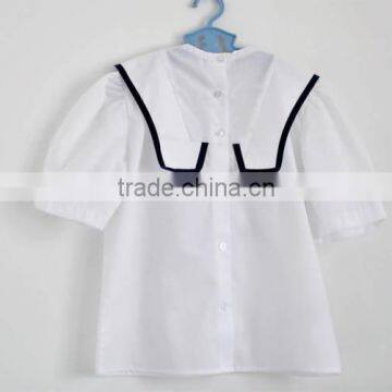Design Clothing Manufacture in China Teen Girl Clothing Set With Navy Piping photo-3