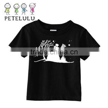 Customzied Christmas Snowman Printing White and Black Christmas Clothes T Shirt Kidswear photo-2