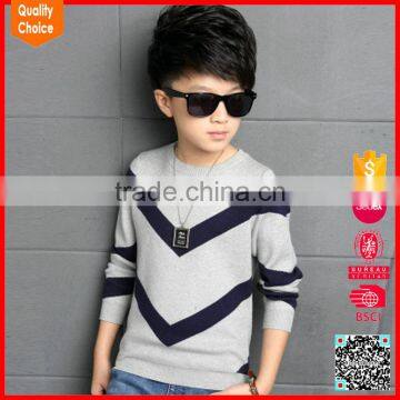 Sweet warm 100% wool pullover knitted boy wool sweater