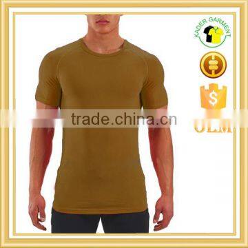 Mens Gym Wear Fitness Clothing Polyester Muscle Fit t Shirt Wholesale China photo-2