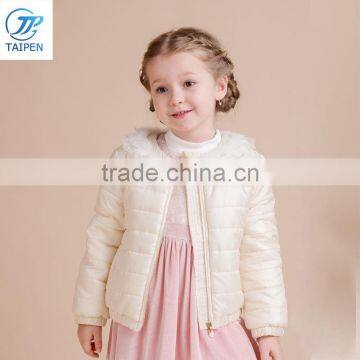 Girls Winter Down Jacket With Lace Collar Sweet Style Girls Short Coat Fashion Design Girls Clothes