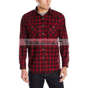 2016 New Fashion Latest Red Flannel Shirt Designs for Men photo-3