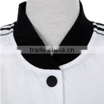 2015 Hot Selling Long Women Plain Baseball Jacket photo-3