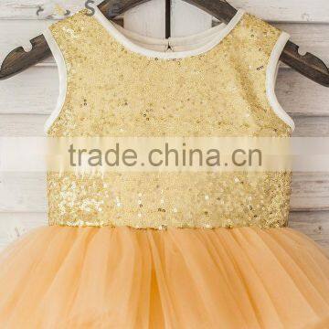 Wholesale Children's Boutique Flower Girls Dresses Sequin Tutu Dress Chindren Wear photo-3