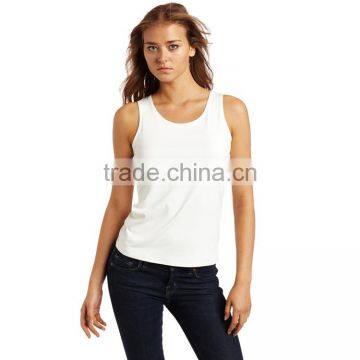 Women Fashion Style Hot Sale Cheap Price Blank Cotton Wholesale Stringer Lady Top photo-3