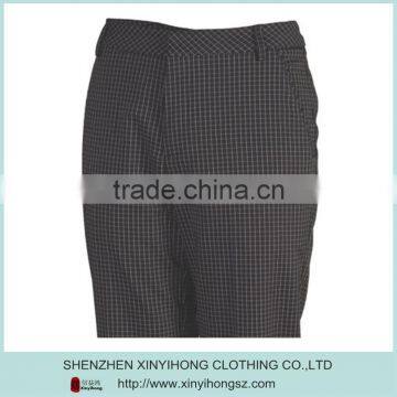 Polyester/cotton Thick Fabric Plaid Tech Style Golf Pants photo-2
