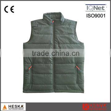 Polyester taffeta linling lightweight mens winter warm quilted vest