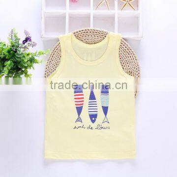 Wholesale summer sleeveless cotton boys casual children tops