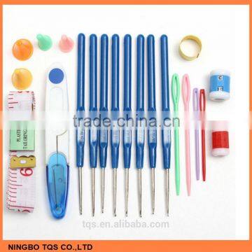 Hot Selling Plastic Crochet Hook Set Include Knitting Yarns,Thimble,Measuring Tape,Handle Knitting Needles Hooks photo-6