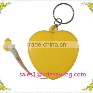 Heart Shape 60inch Retractable Sewing Tool Tape Keychain photo-3